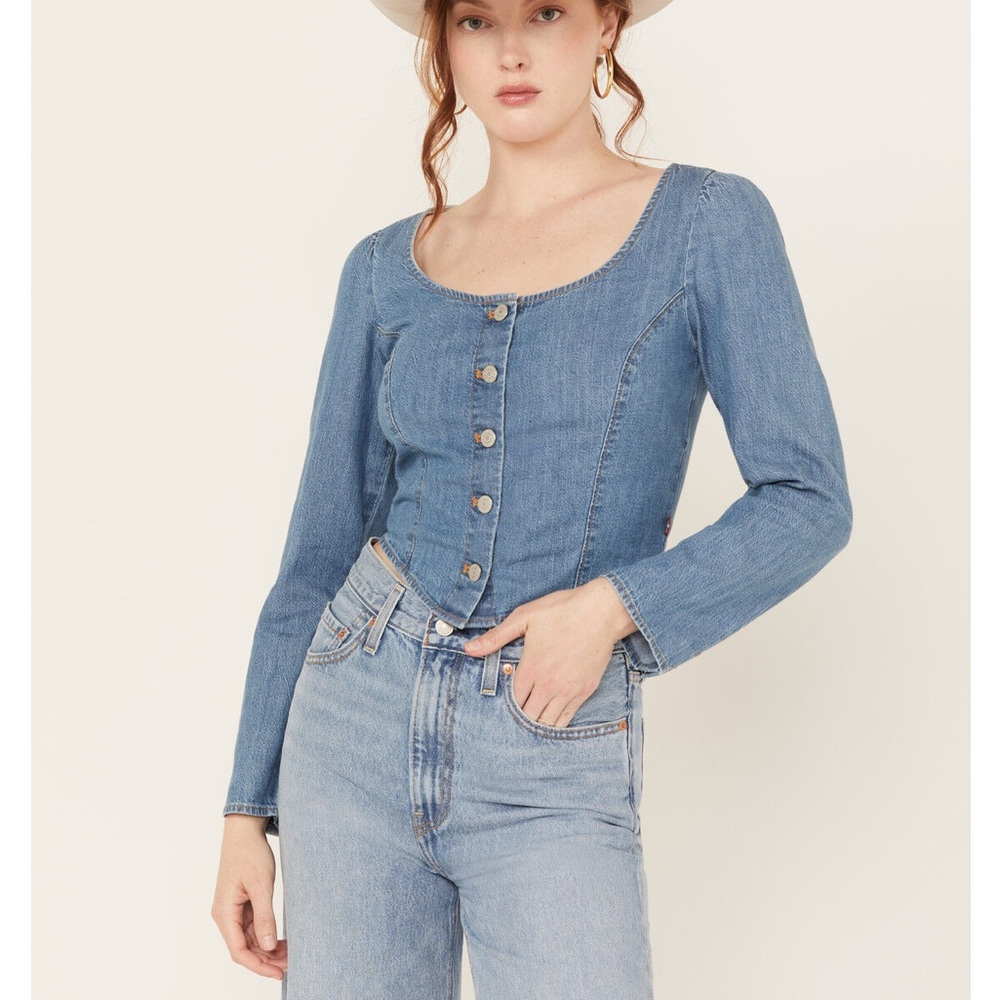 Levi's Blue Denim Blouse